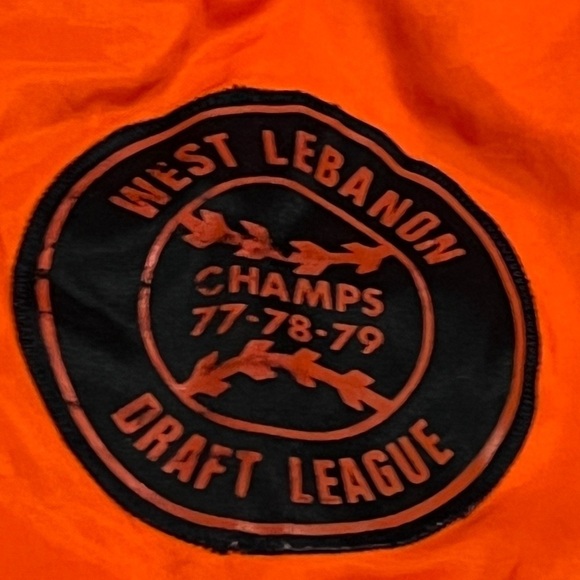 Vintage 70s West Lebanon Draft League 19870s Button Up Baseball Bomber Jacket - Picture 4 of 7
